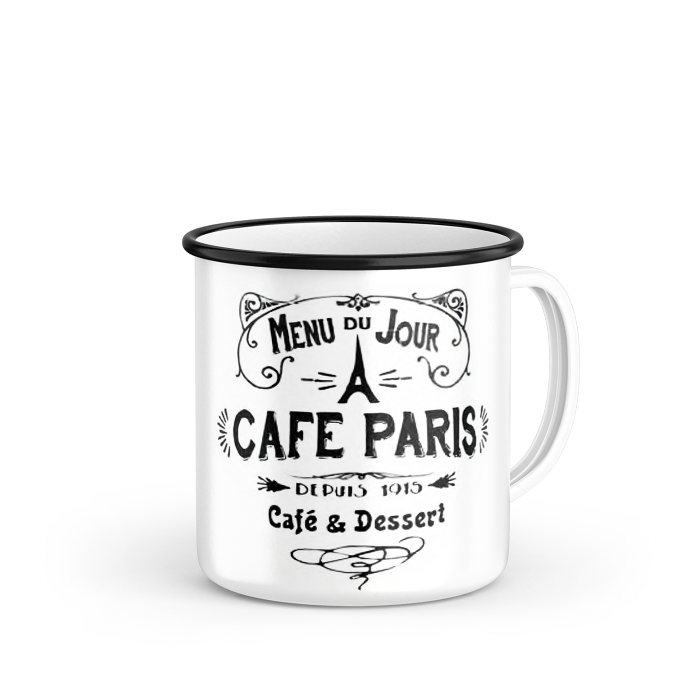 MUG RETRO PM CAFE DE PARIS BLANC