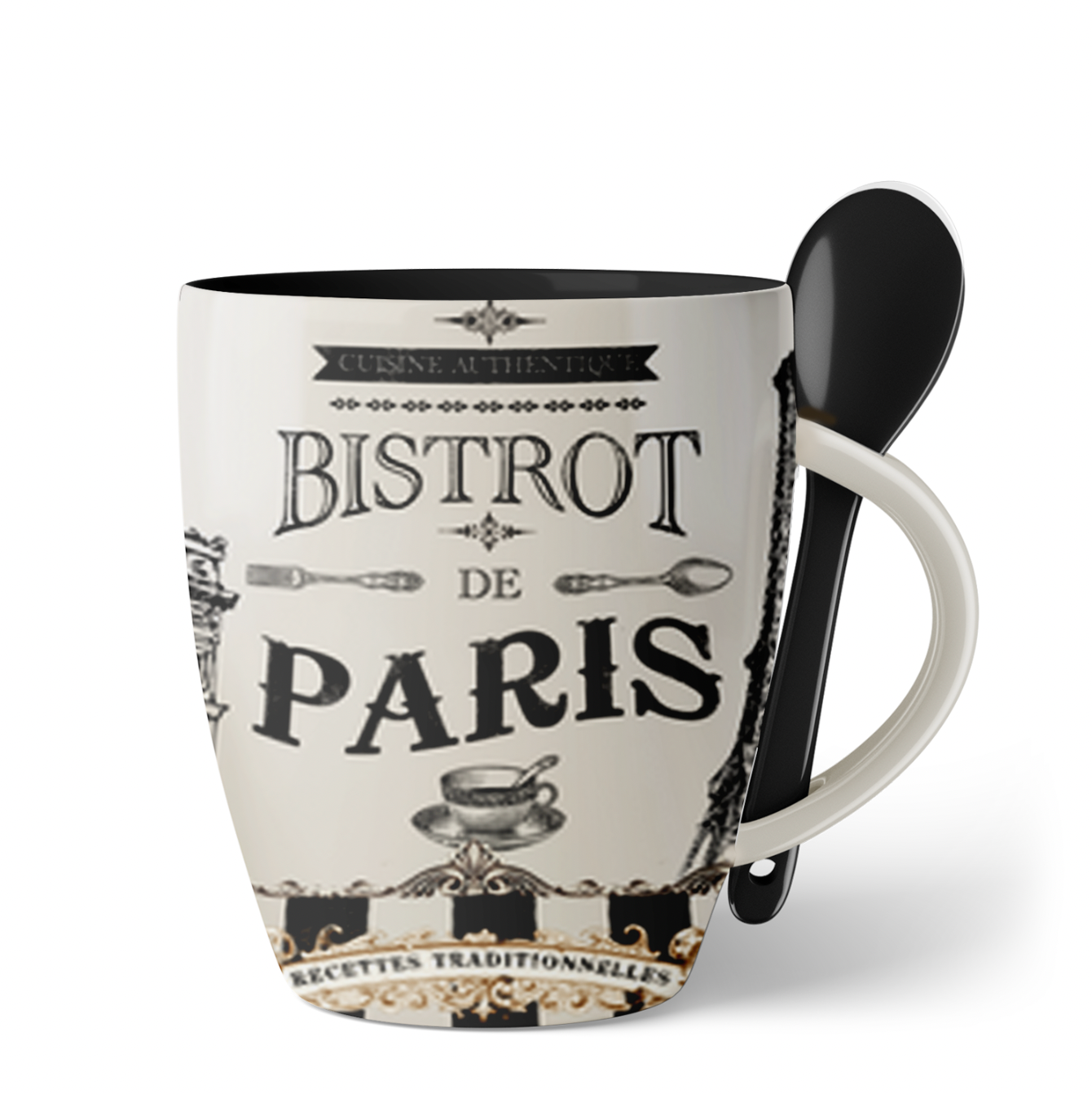 MINI MUG SPOON BISTROT CHIC