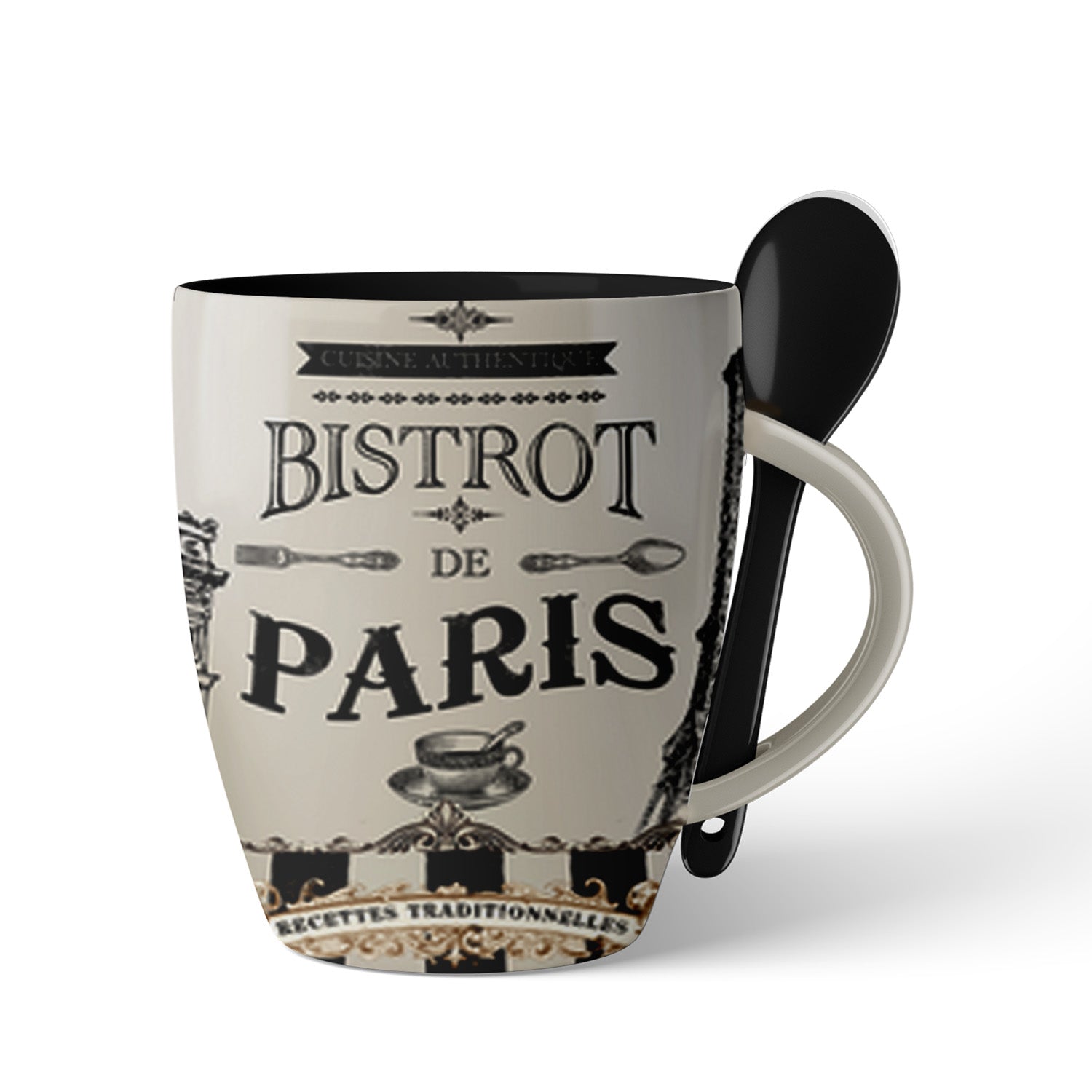 MUG001 - MINI MUG SPOON BISTROT CHIC #5175