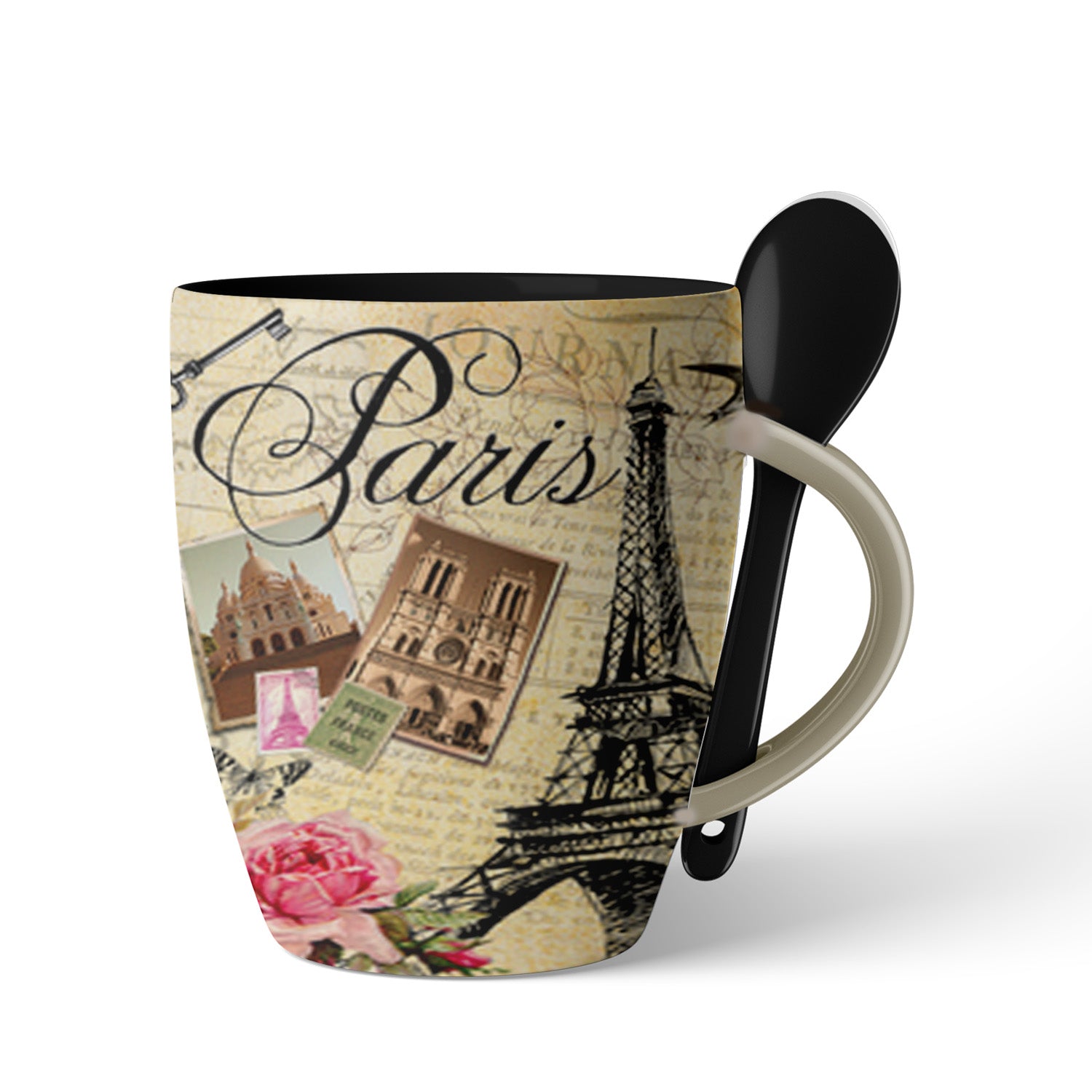 MUG042 - MUG SPOON VINTAGE FLEUR #2399