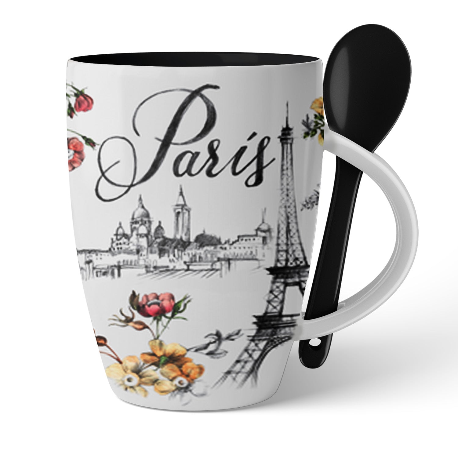 MUG031 - MUG SPOON PARIS FLEURS #6615